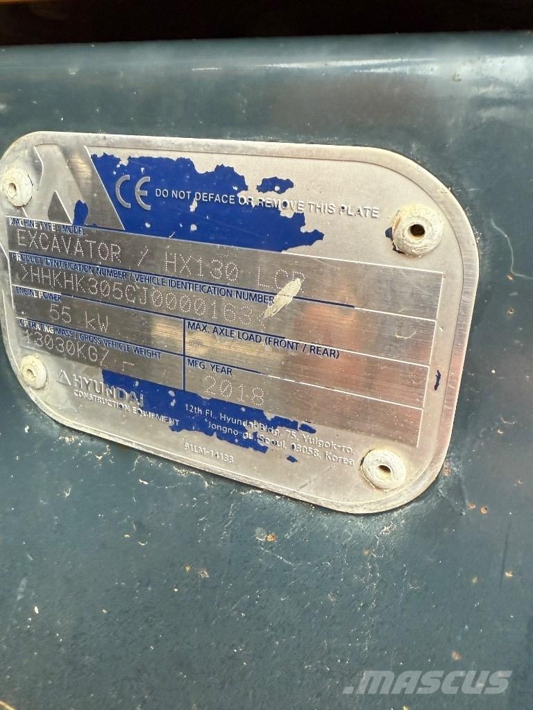 Hyundai HX 130 LCR Pásová rýpadla
