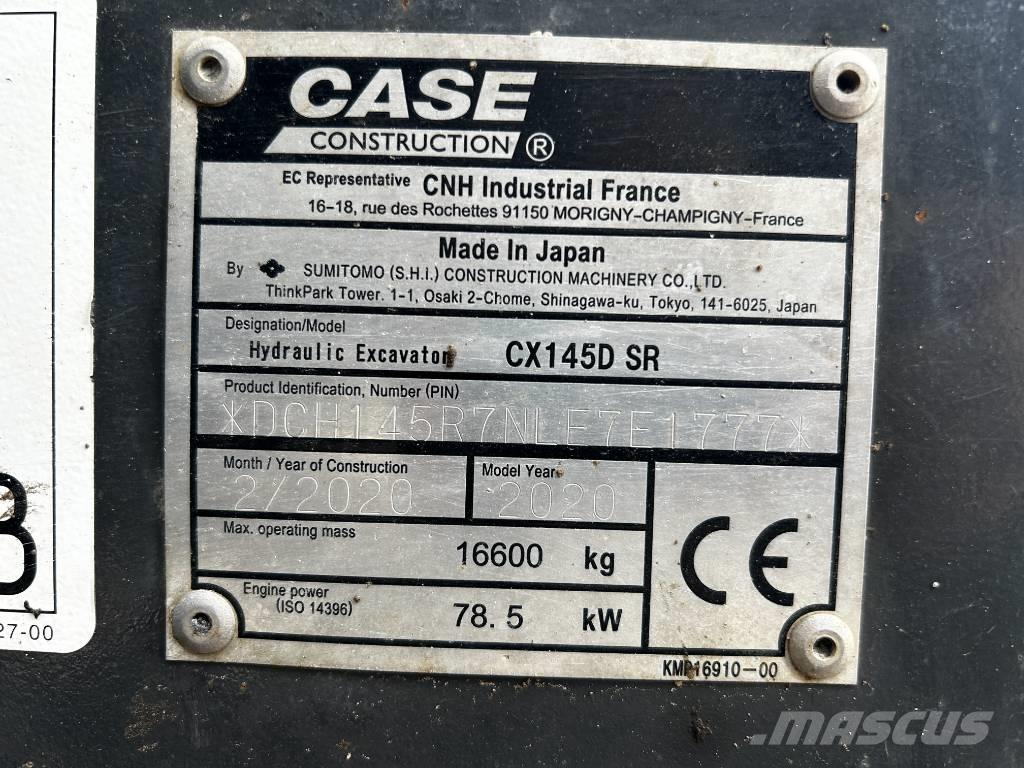 CASE CX 145 D SR Pásová rýpadla