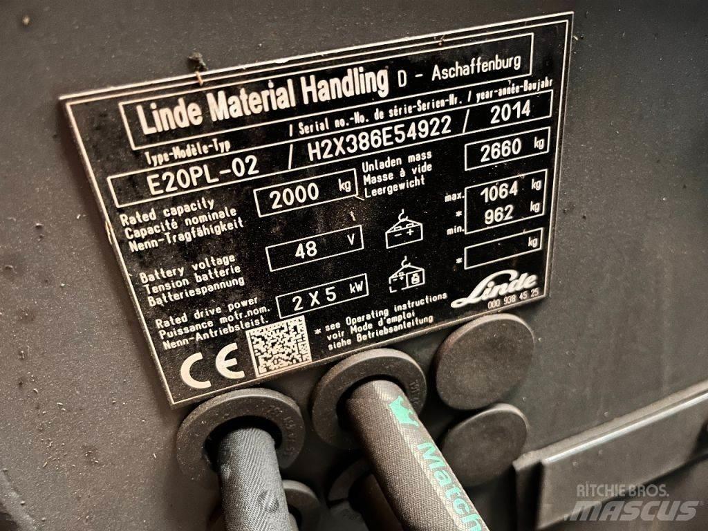 Linde E20PL-02 Akumulátorové vozíky