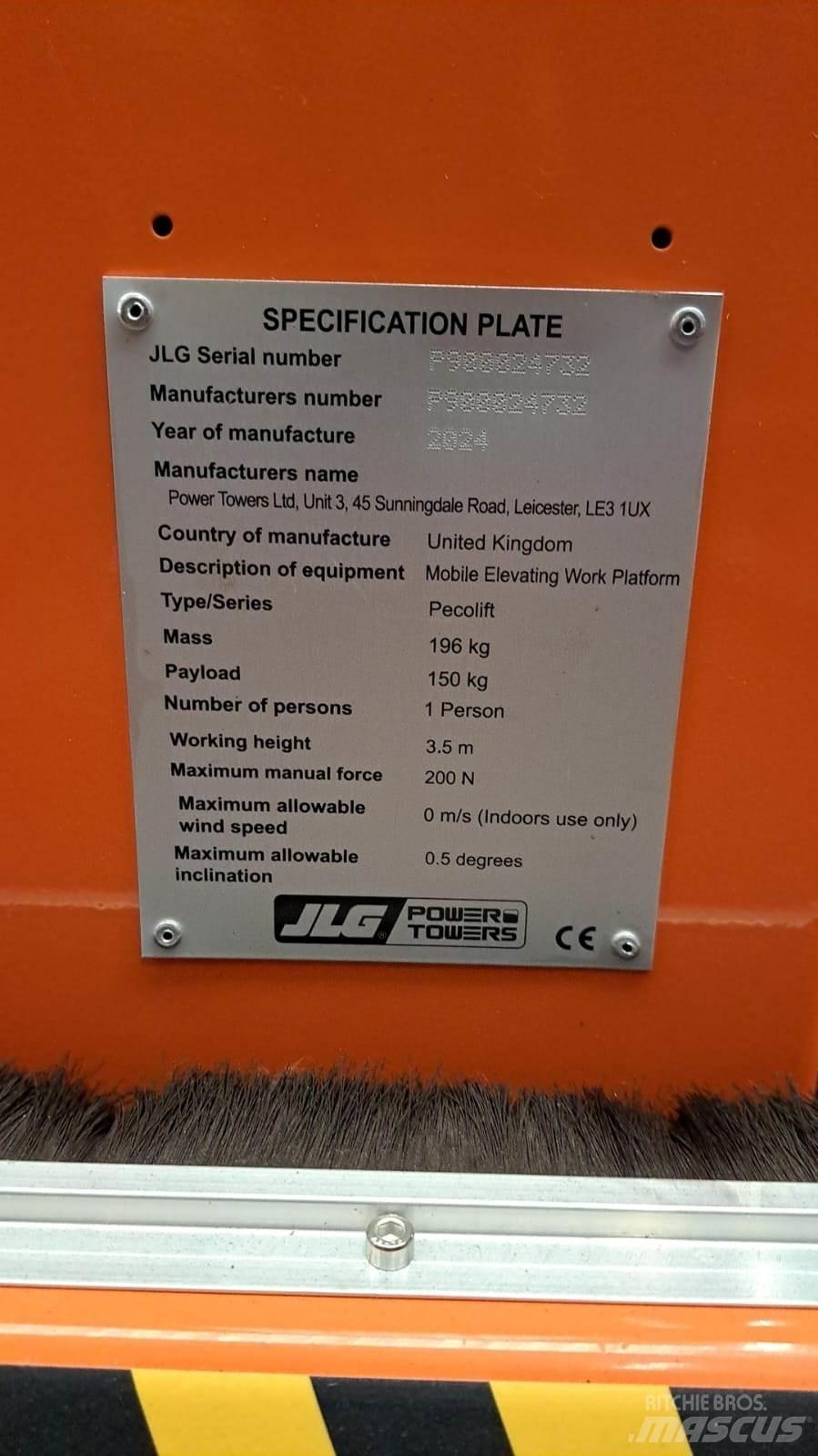 JLG Pecolift Další zvedače a plošiny