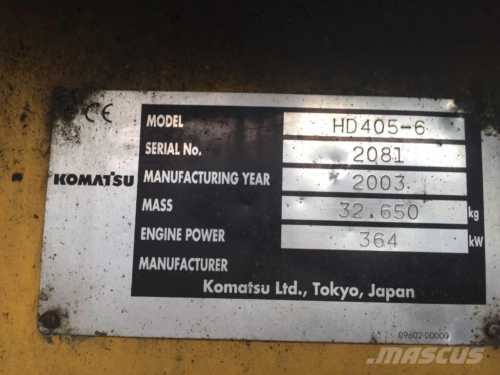Komatsu HD 405-6 Pevné dempry
