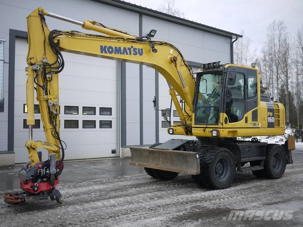 Komatsu PW 160-8 Kolová rýpadla
