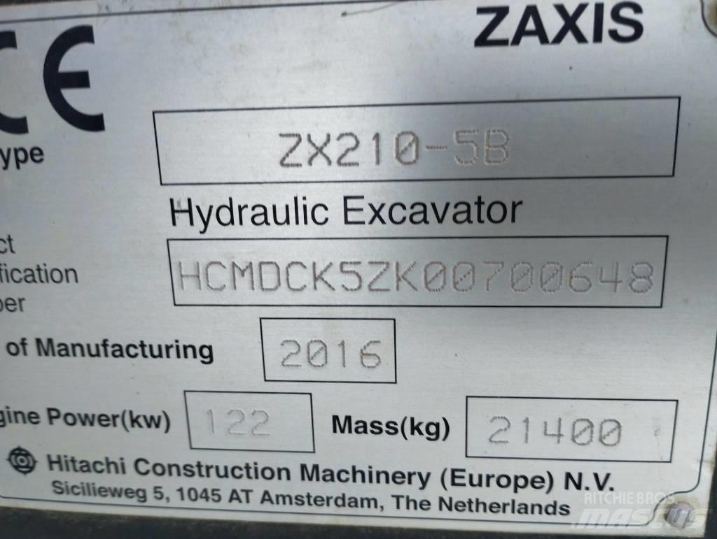 Hitachi ZX 210-5B Pásová rýpadla