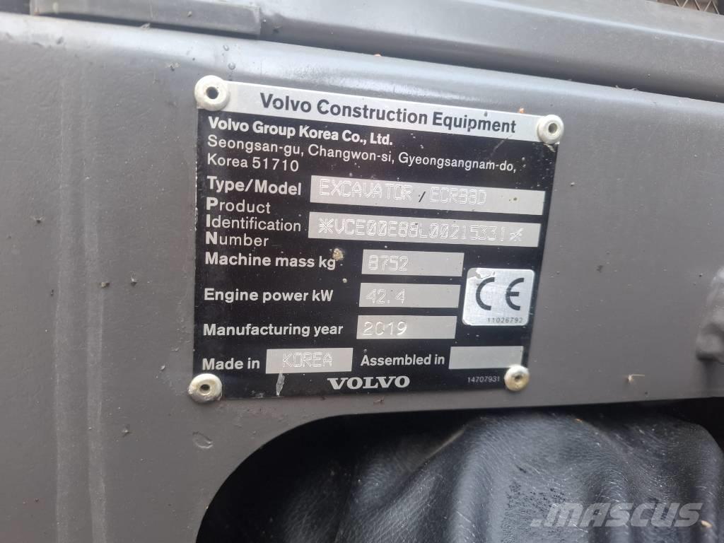 Volvo ECR 88 D Midi rýpadla 7t - 12t