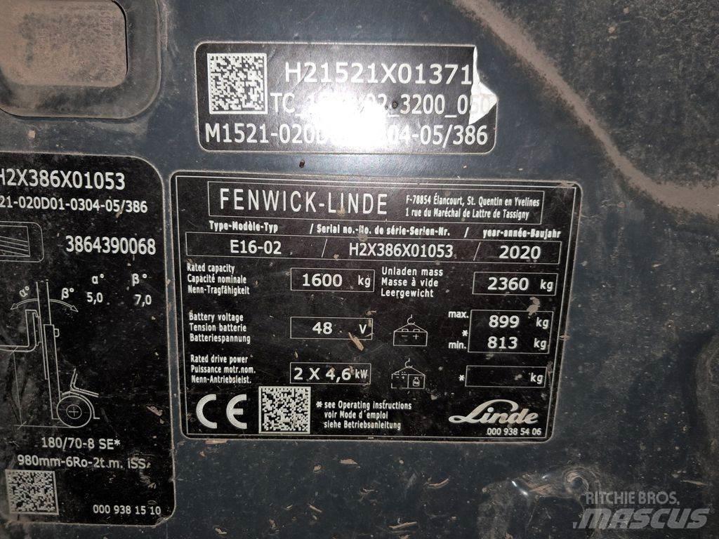 Linde E16-02 Akumulátorové vozíky