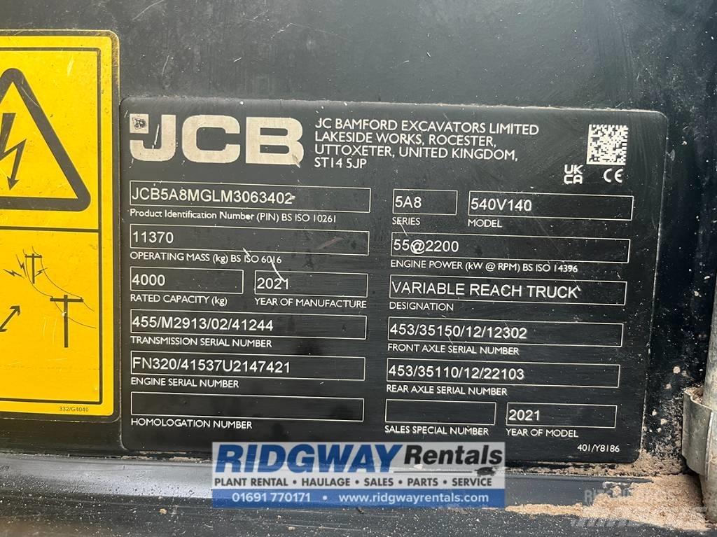 JCB 540-140 Teleskopické manipulátory