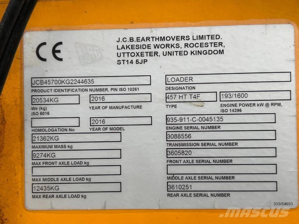 JCB 457 HT Kolové nakladače