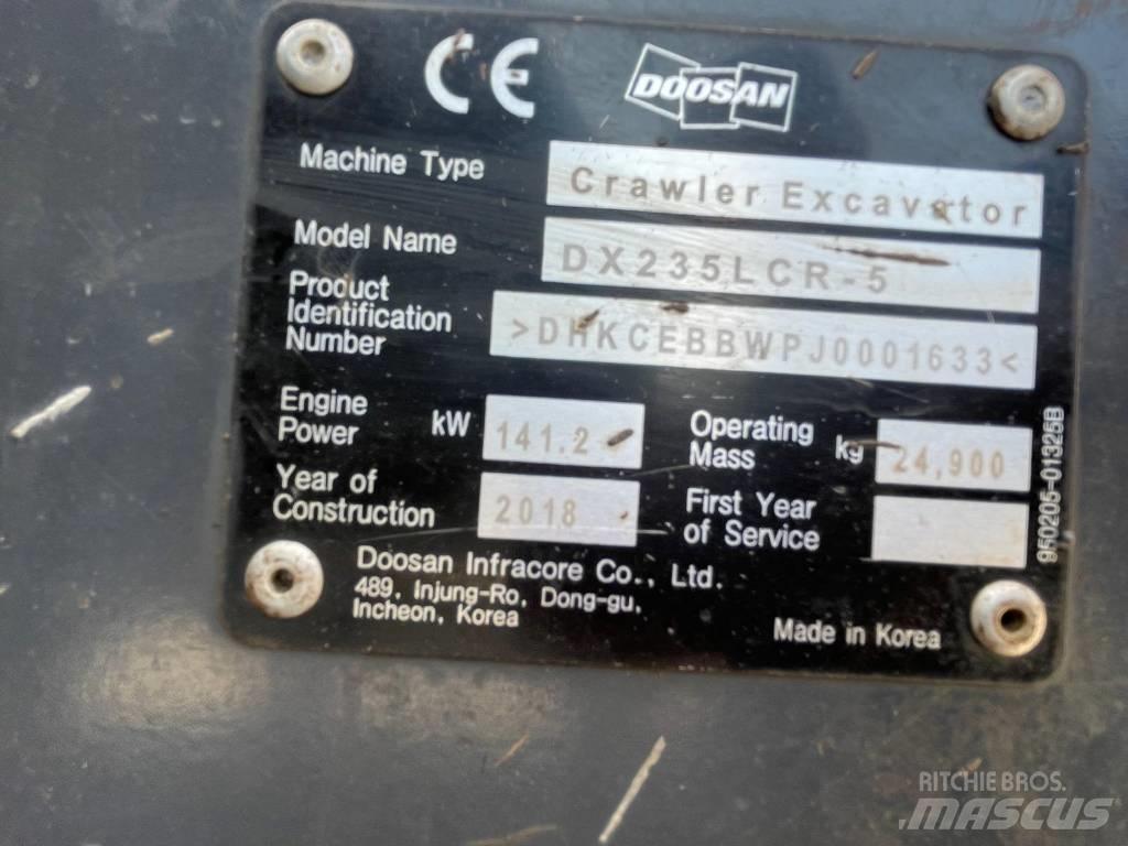Doosan DX 235 LCR-5 Pásová rýpadla