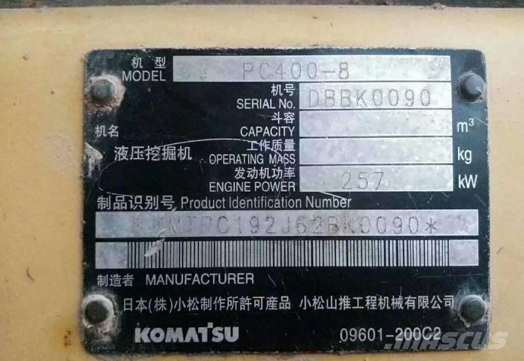 Komatsu PC400-8 Pásová rýpadla