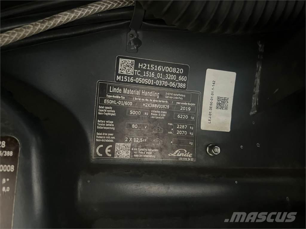 Linde E50HL-01 / 600 Akumulátorové vozíky