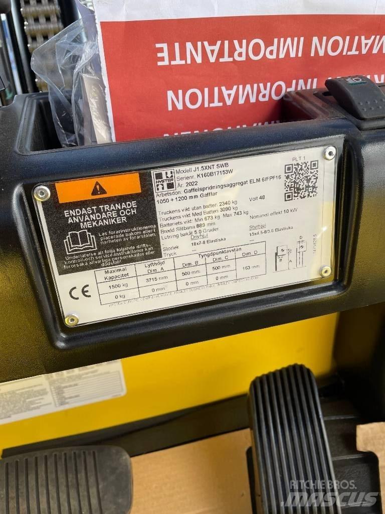 Hyster J1.5 XNT  1,5t Akumulátorové vozíky