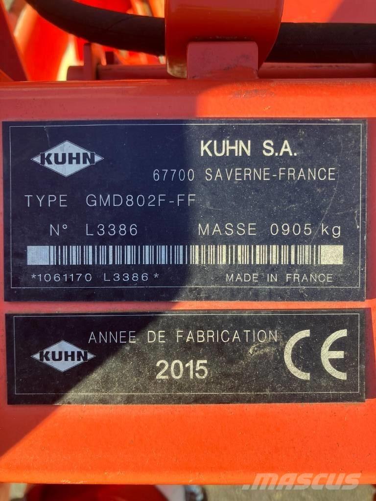 Kuhn GMD 802 F-FF Žací stroje