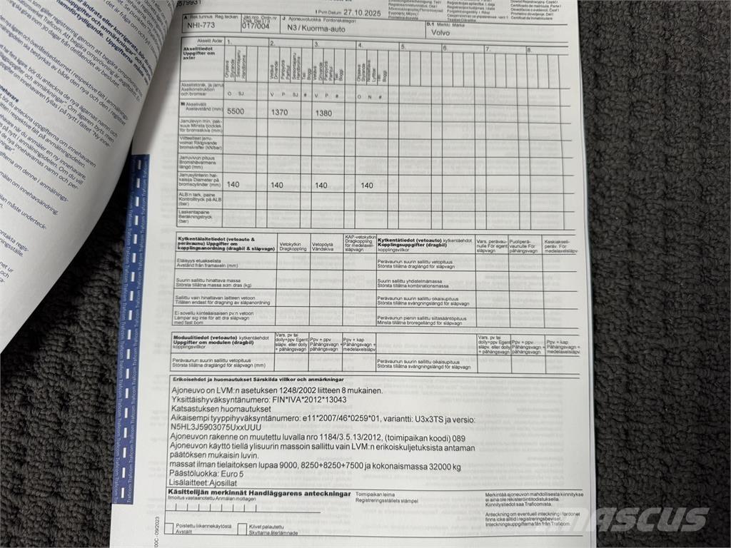 Volvo FH500 8x4 Nákladní vozidlo bez nástavby