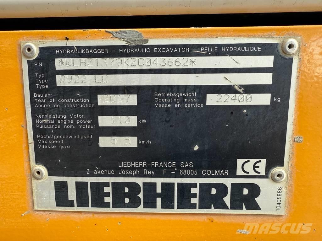 Liebherr R 922 LC Pásová rýpadla