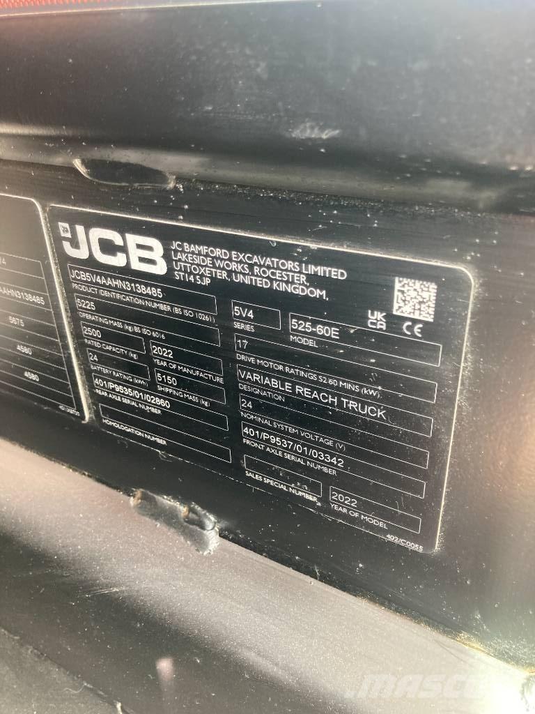 JCB 525-60 E Teleskopické manipulátory