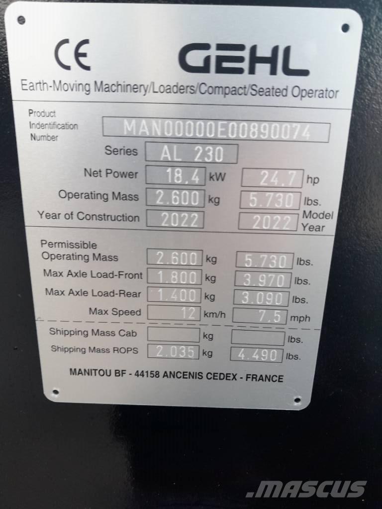 Gehl AL230 Víceúčelové nakladače