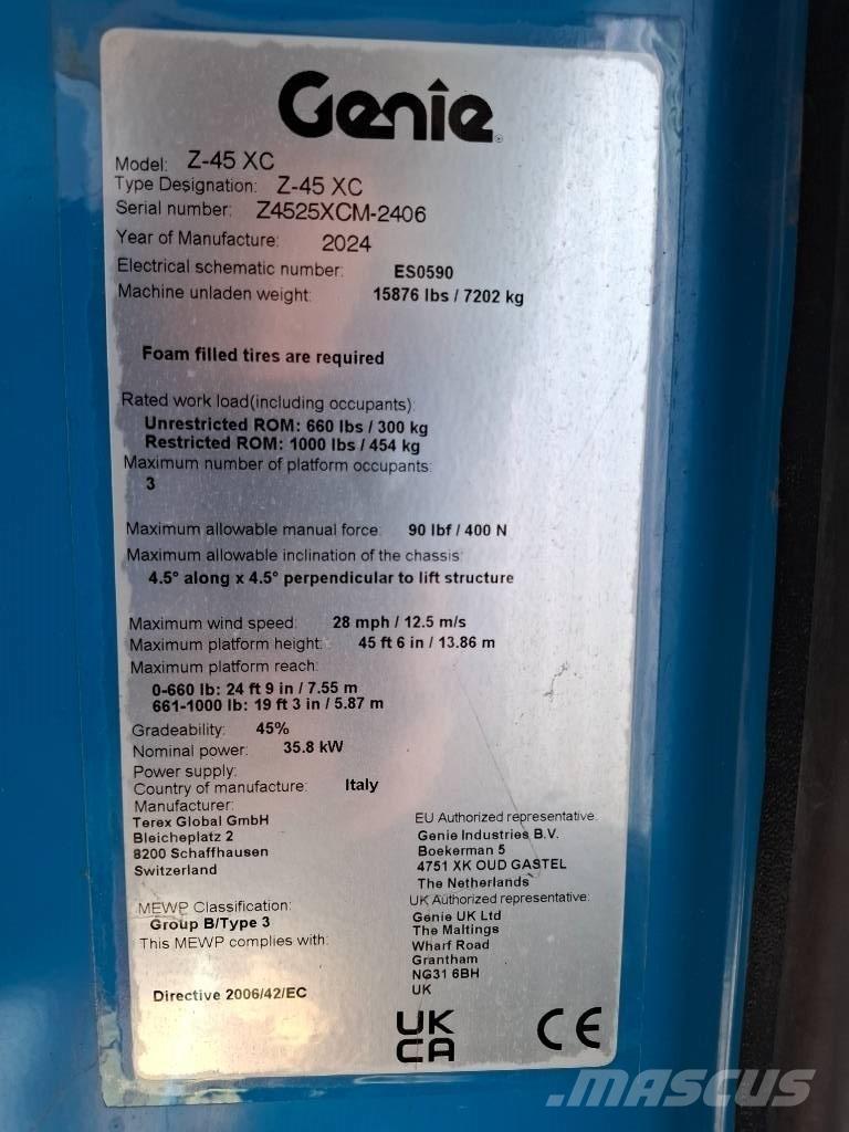 Genie Z45XC Kloubové plošiny