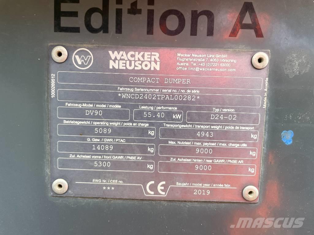 Wacker Neuson DV 90 Vyklápěcí dempry