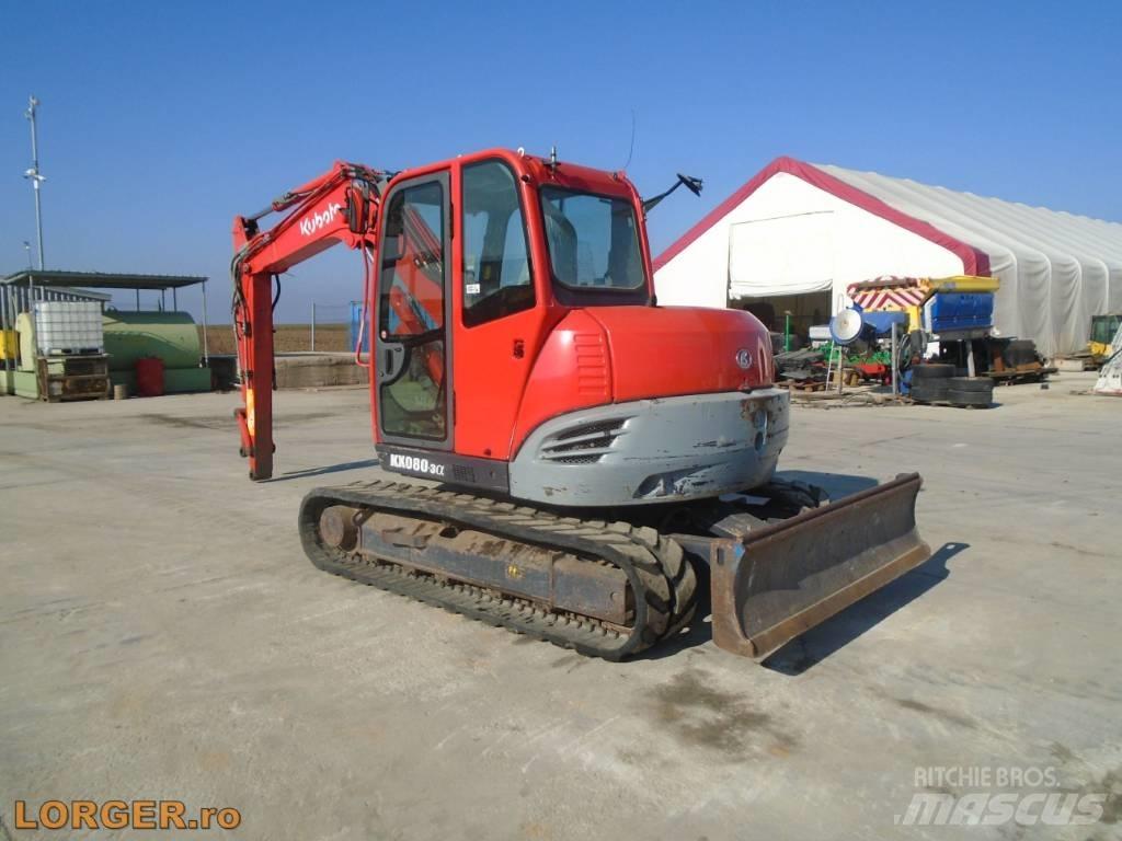 Kubota KX 080-3 Pásová rýpadla