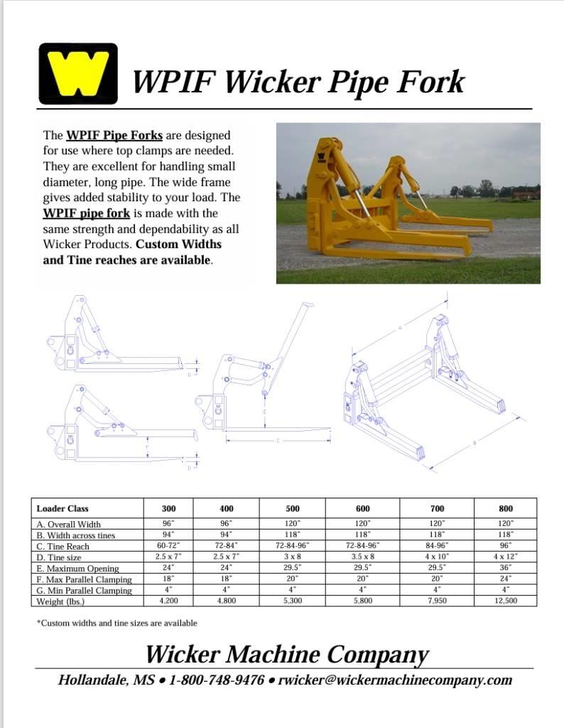 WICKER WPF 950M Vidlice