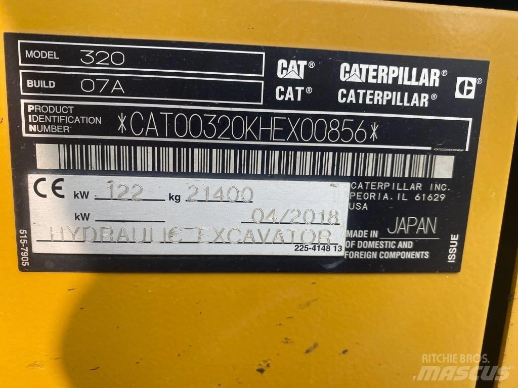 CAT 320 Pásová rýpadla