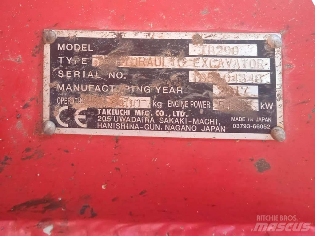 Takeuchi TB290 Mini rýpadla < 7t