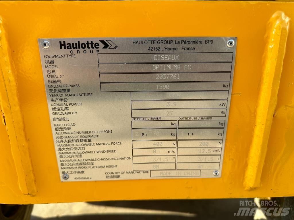 Haulotte OPTIMUM 8 Nůžková zvedací plošina