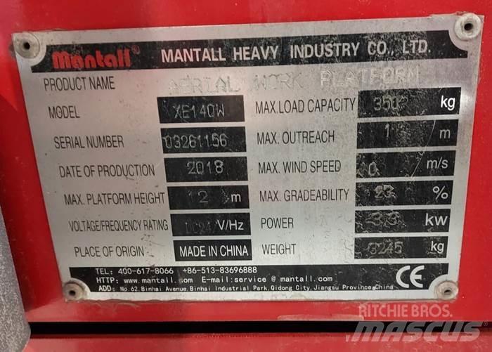 Mantall XE140W Nůžková zvedací plošina