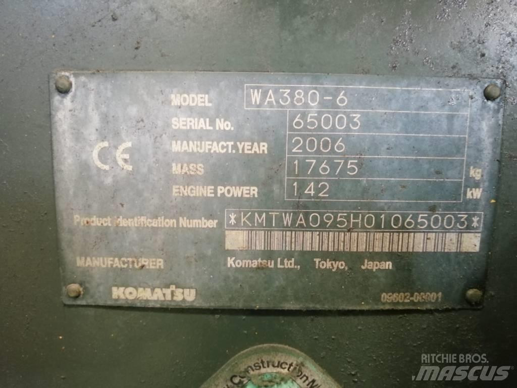 Komatsu WA 380-6 Kolové nakladače