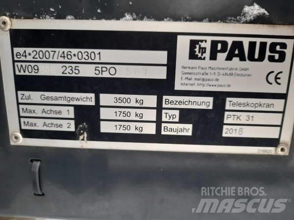 Paus PTK 31 Ostatní zdvihací technika