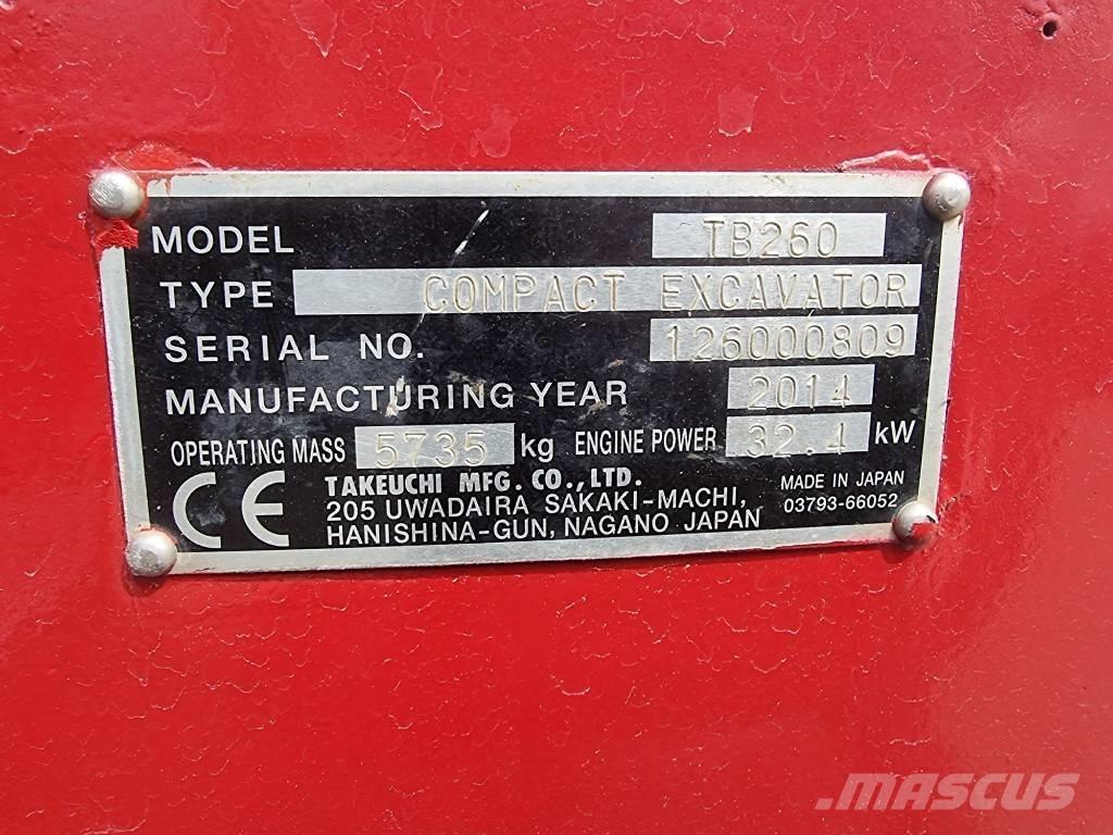 Takeuchi TB 260 Mini rýpadla < 7t