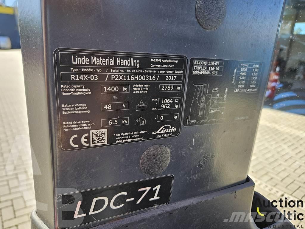 Linde R14X-03 Střednězdvižný vozík
