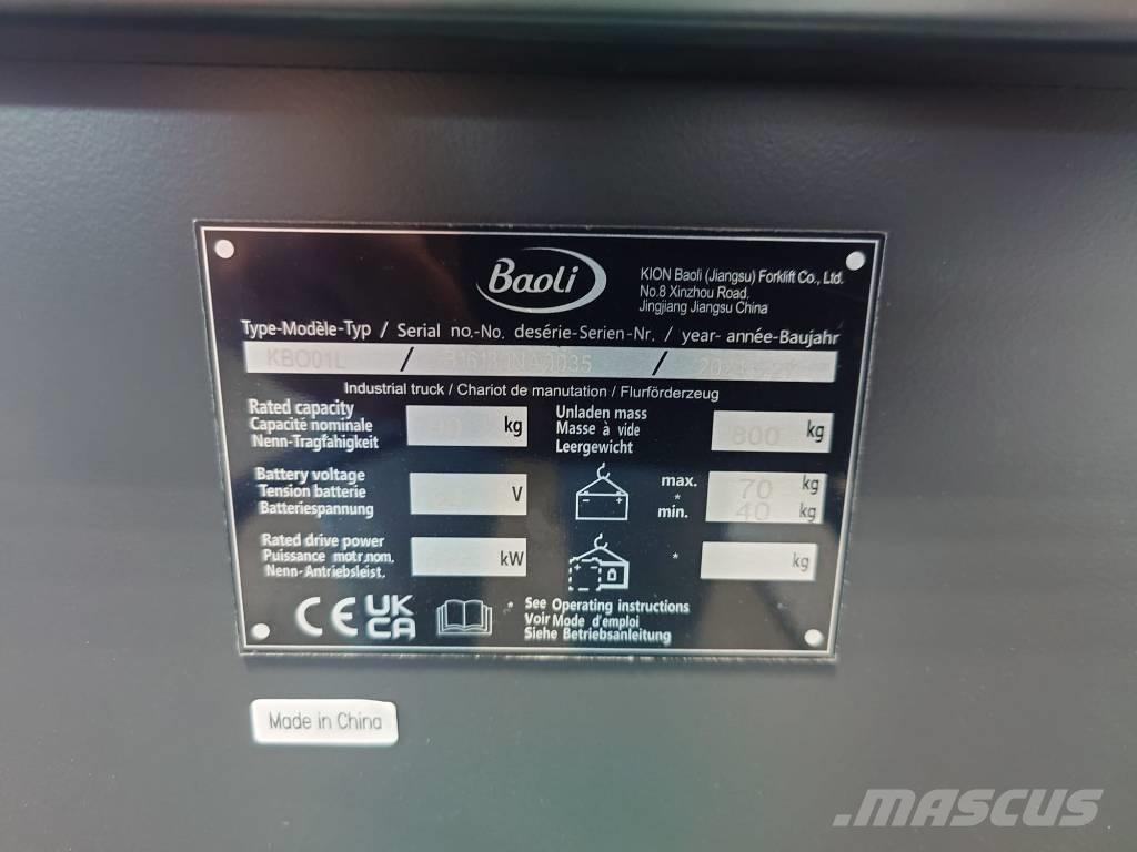 Baoli KBO-01L Li-ION Střednězdvižný vozík