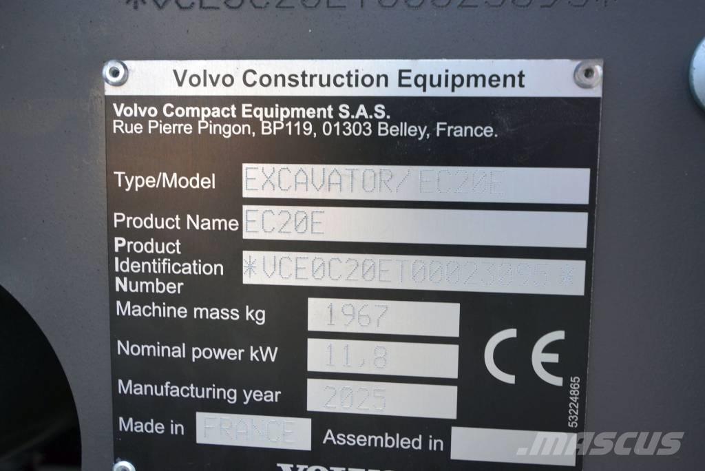 Volvo EC 20 E Mini rýpadla < 7t