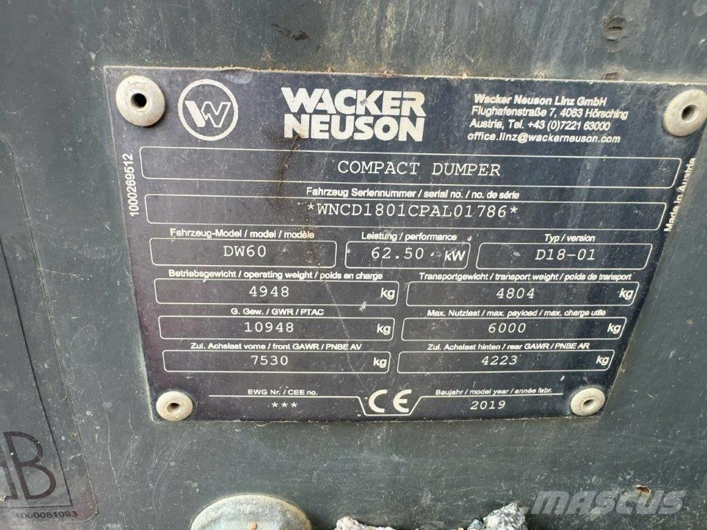 Wacker Neuson DW 60 Vyklápěcí dempry