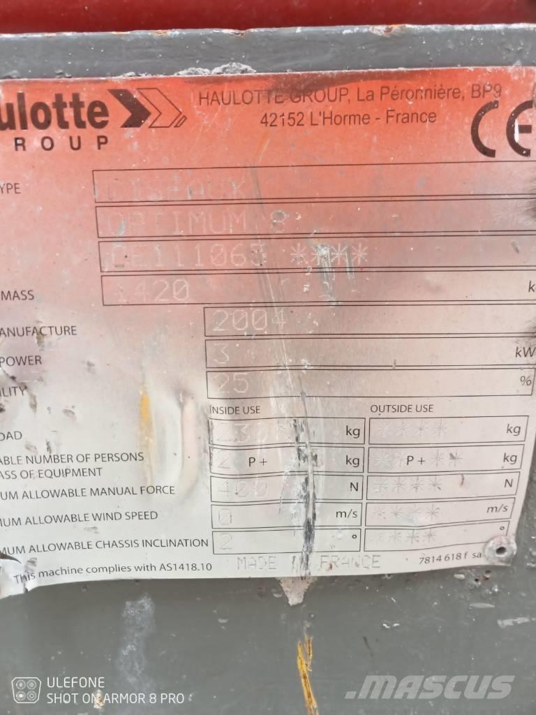 Haulotte Optimum  8 Nůžková zvedací plošina