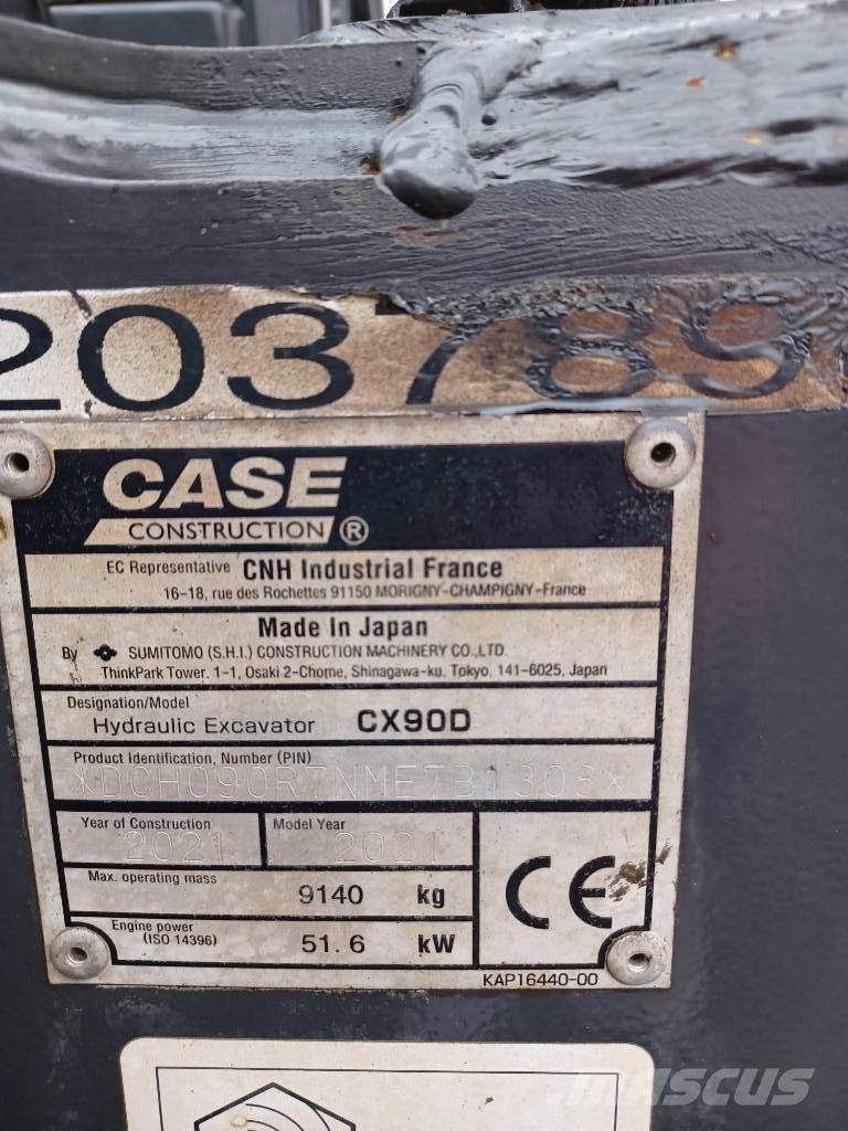 CASE CX 90 D Midi rýpadla 7t - 12t