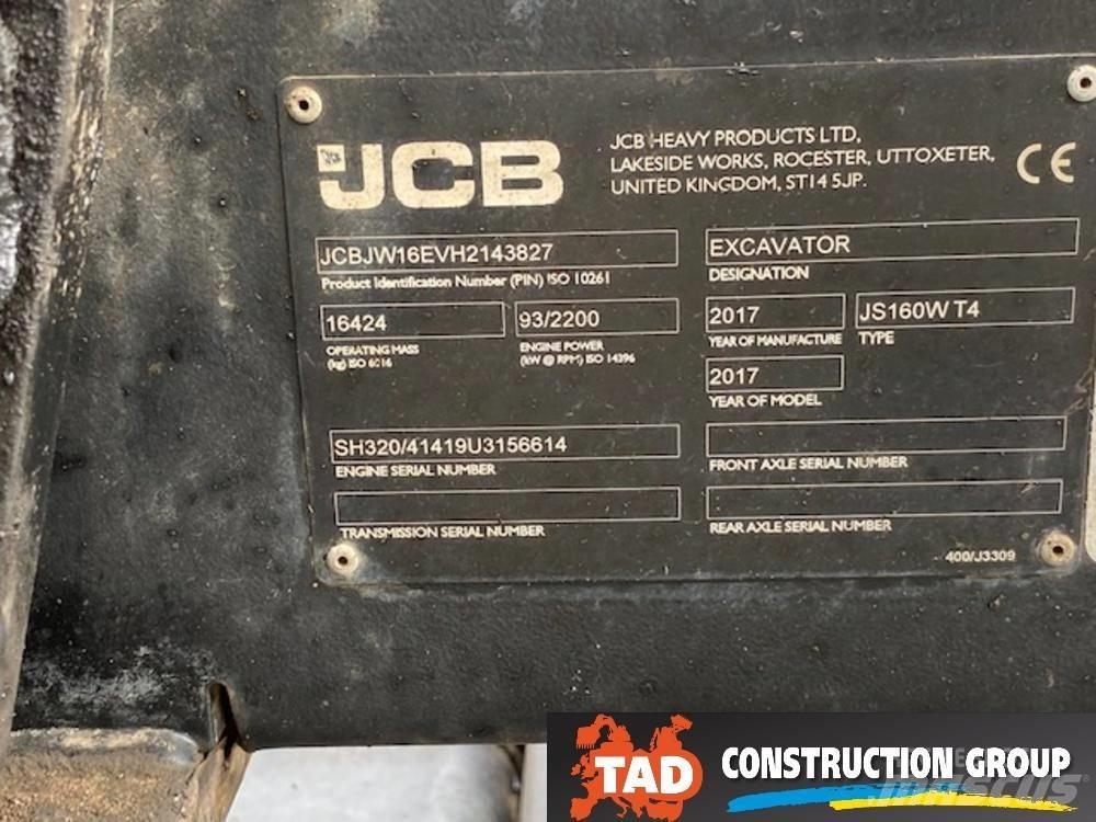 JCB JS 160 W Kolová rýpadla
