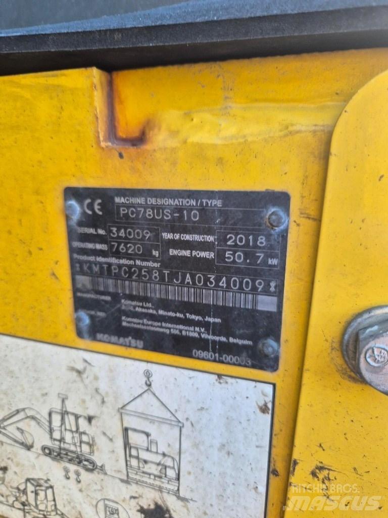 Komatsu Pc 78us-10 Midi rýpadla 7t - 12t