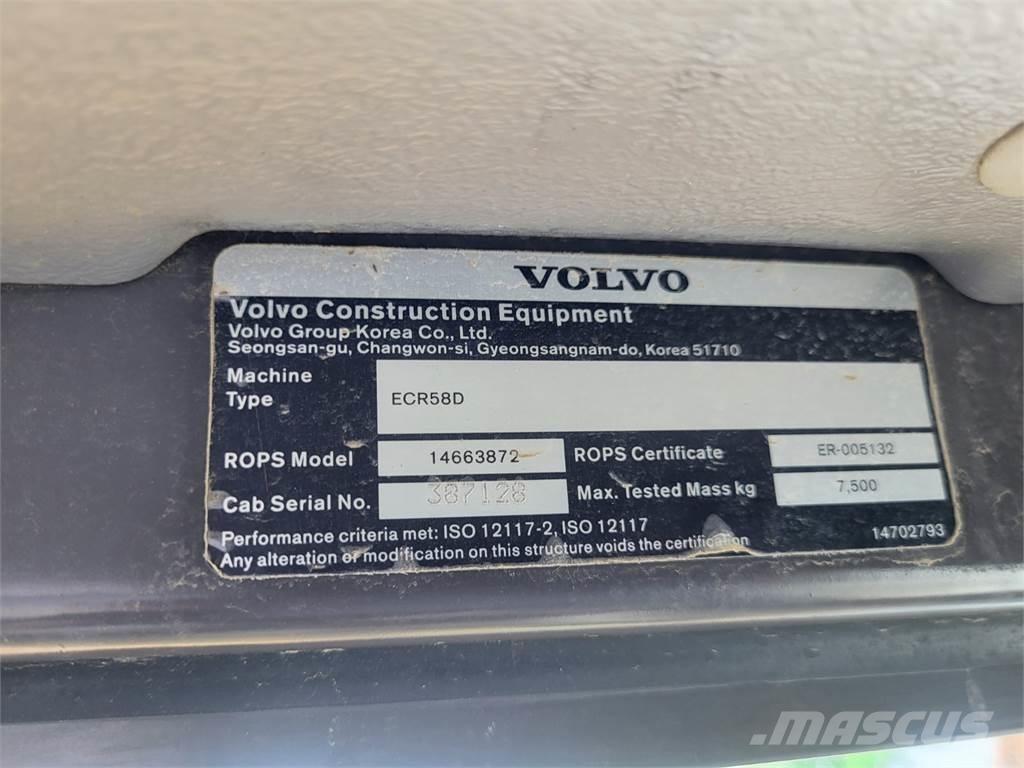 Volvo ECR58D Stavebnictví - ostatní