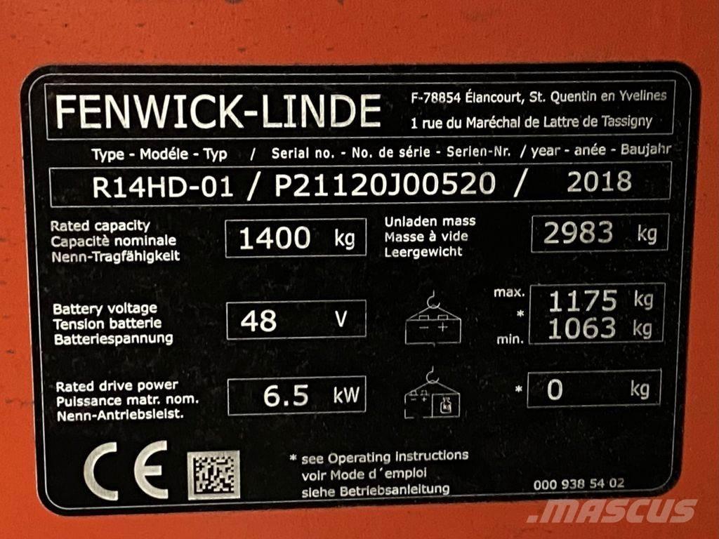 Linde R14HD Retraky