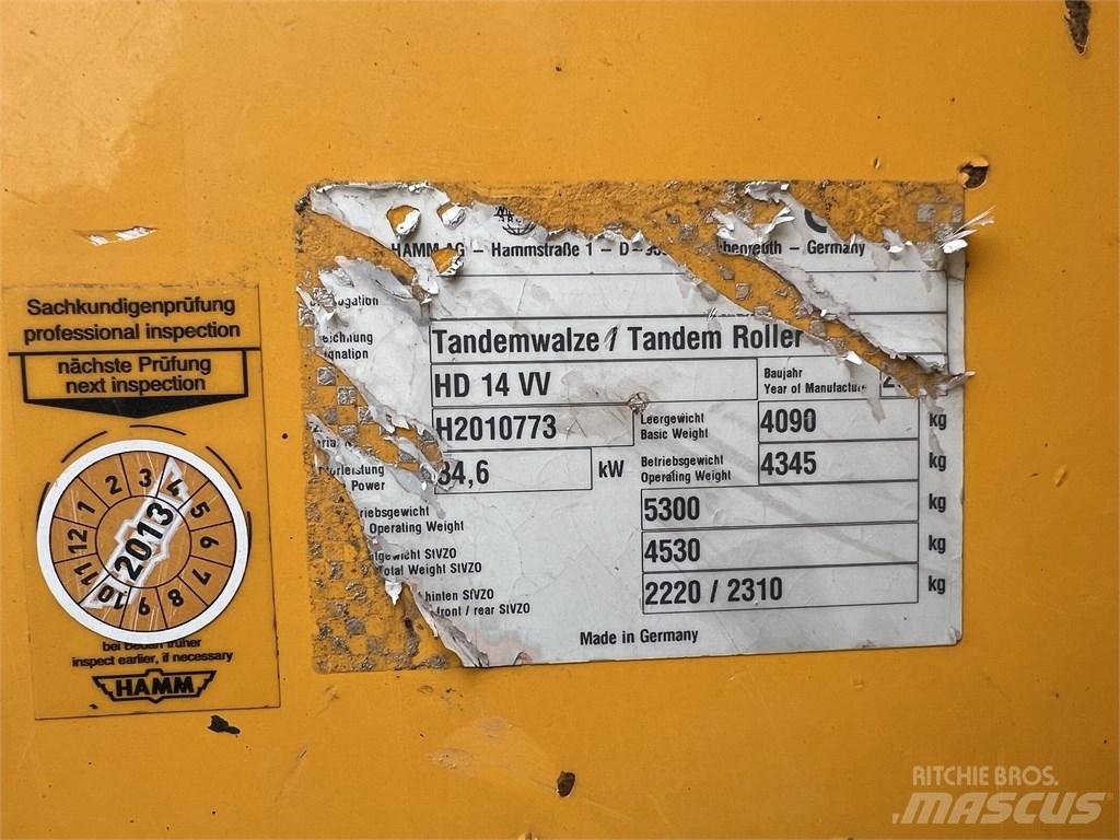 Hamm HD 14 VV Tandemové válce