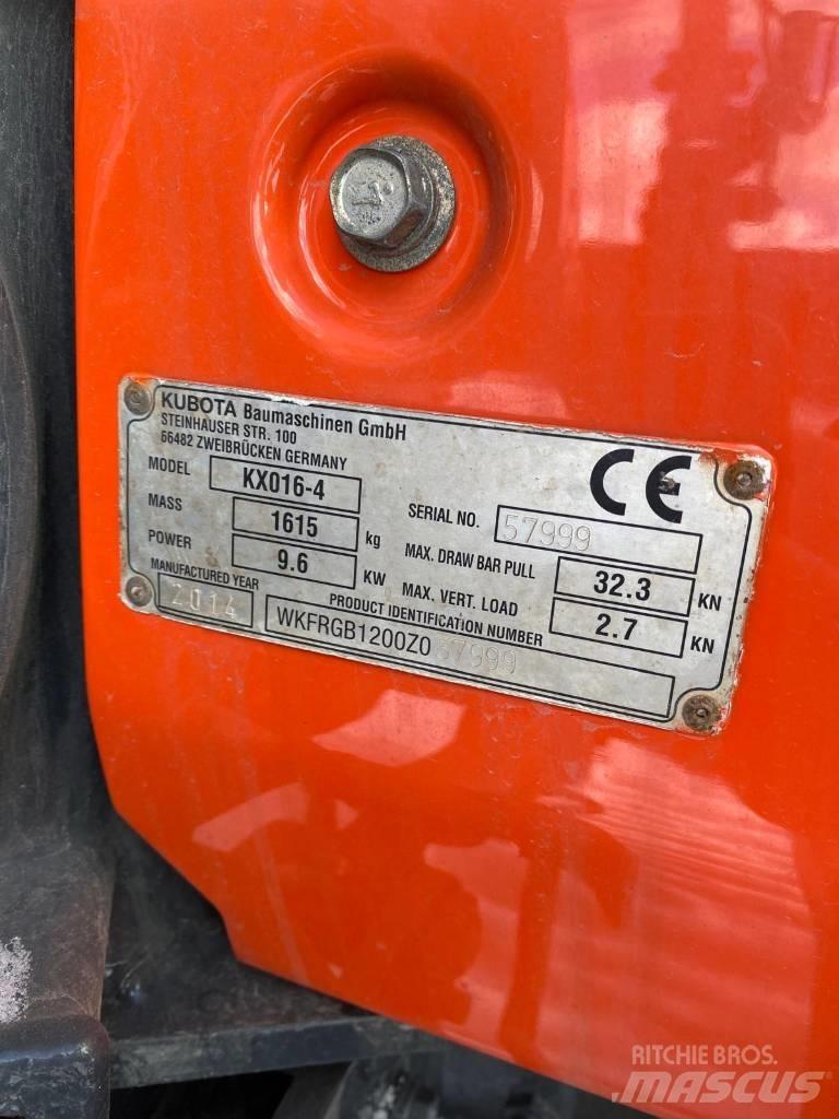 Kubota KX016-4 Mini rýpadla < 7t