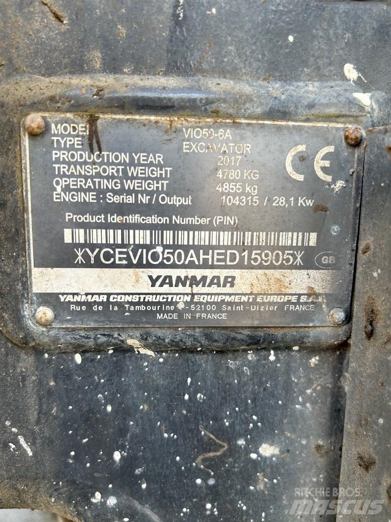 Yanmar VI050 - 6A Mini rýpadla < 7t