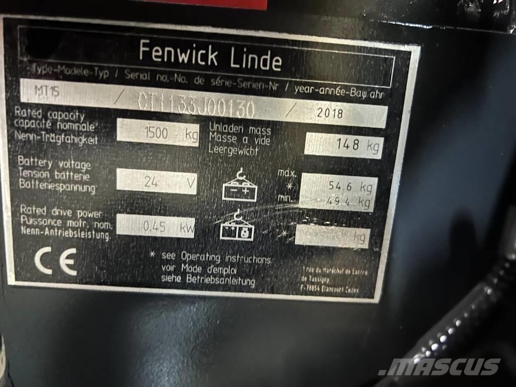 Linde MT 15 Nízkozdvižný vozík