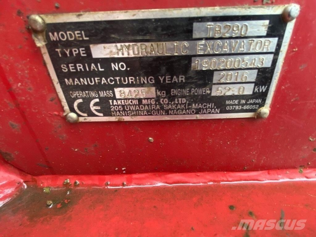 Takeuchi TB 290 Midi rýpadla 7t - 12t