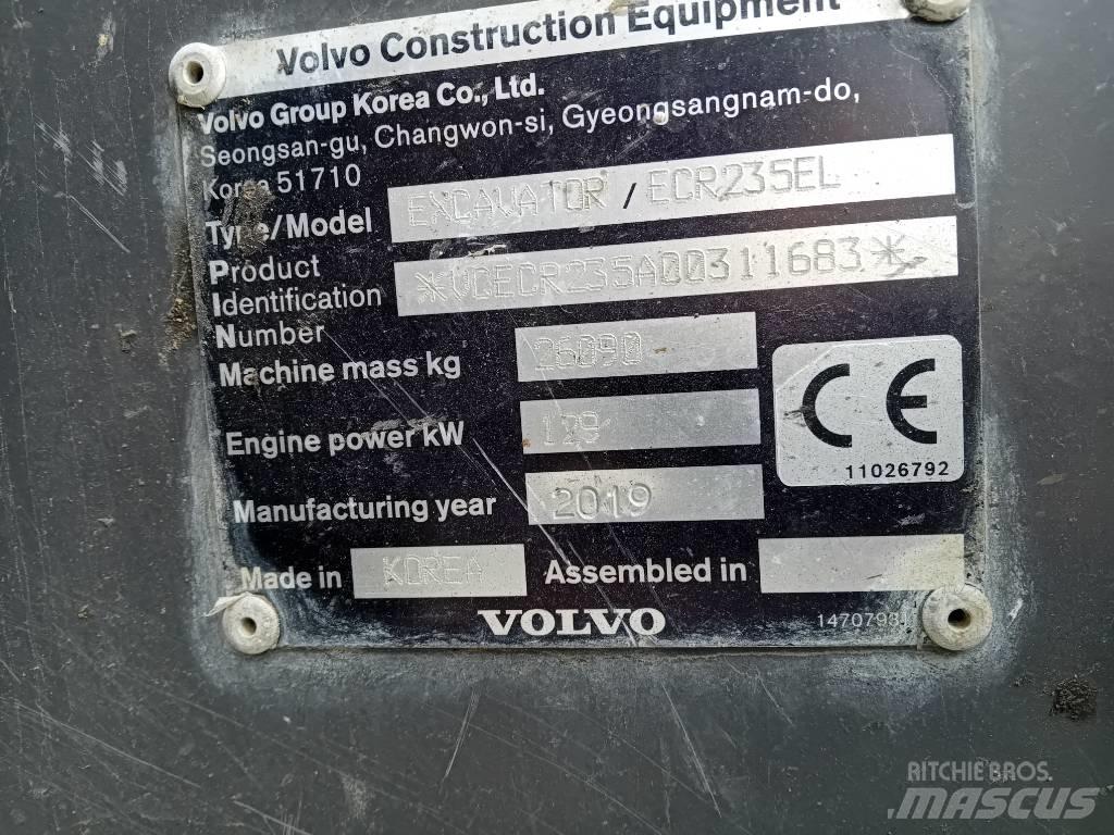 Volvo ECR235EL Pásová rýpadla
