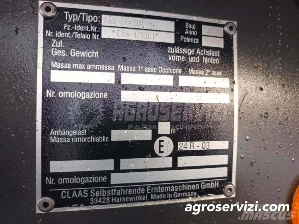 CLAAS Lexion 750 Sklízecí mlátičky