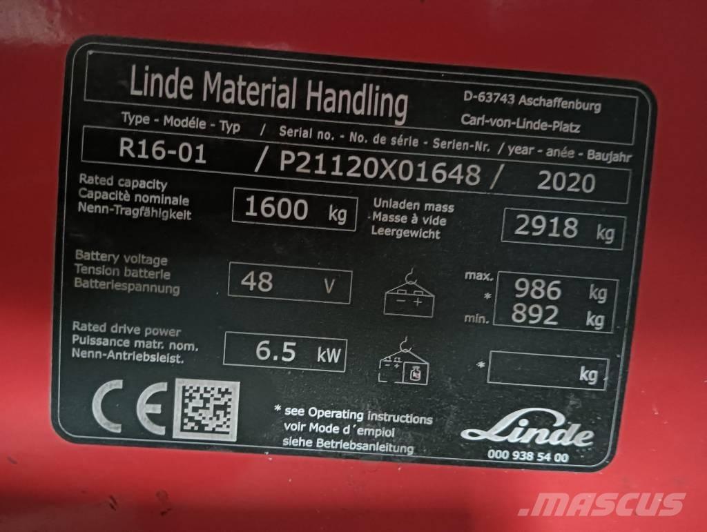 Linde R 16 Retraky