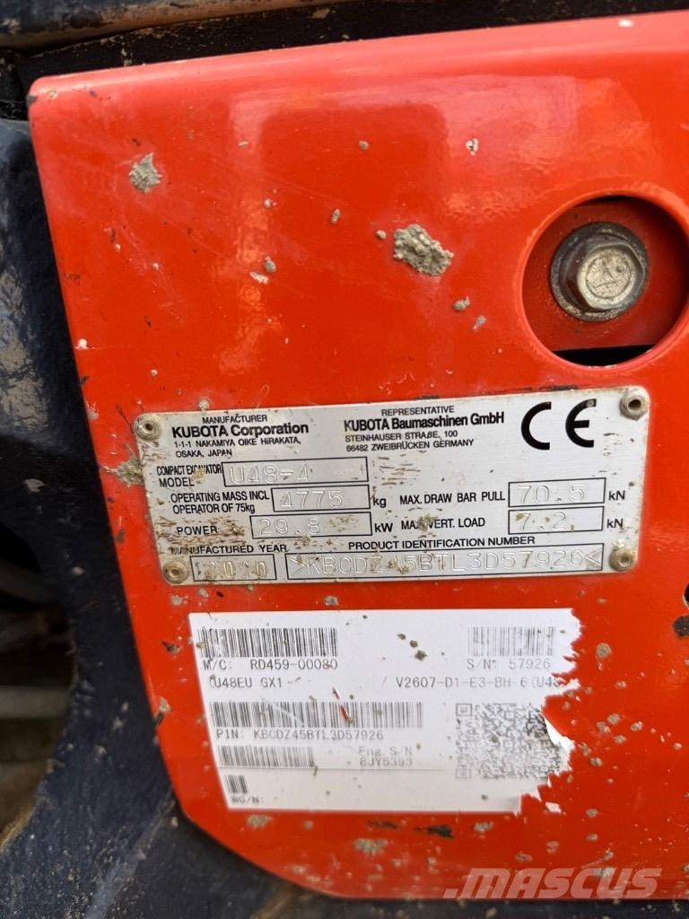 Kubota U 48 Mini rýpadla < 7t